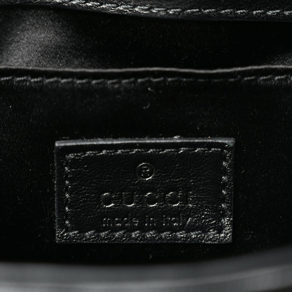 Gucci Nappa Vertical Matelasse Medium Maxi Horsebit Chain Shoulder Bag Black
