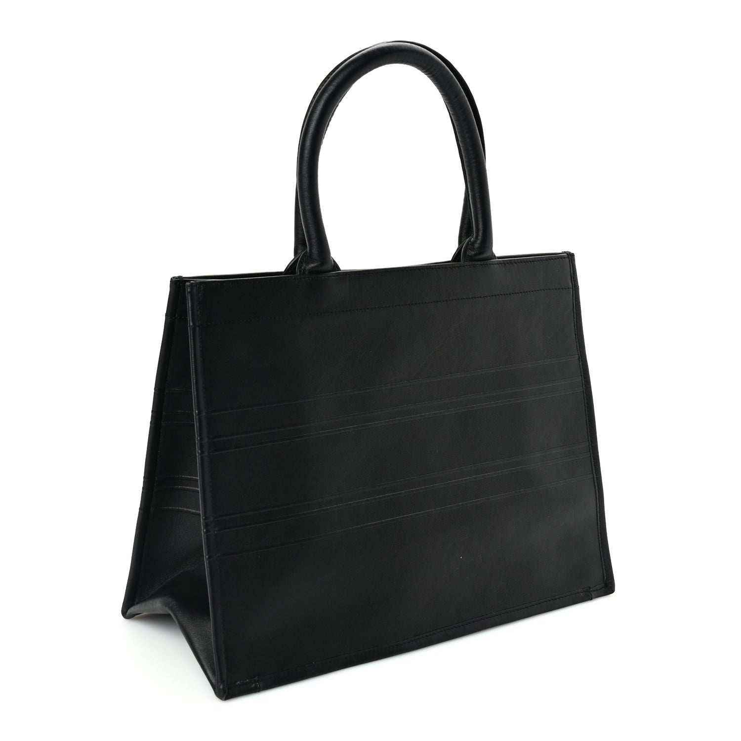 Christian Dior Calfskin Embossed Medium Book Tote Black