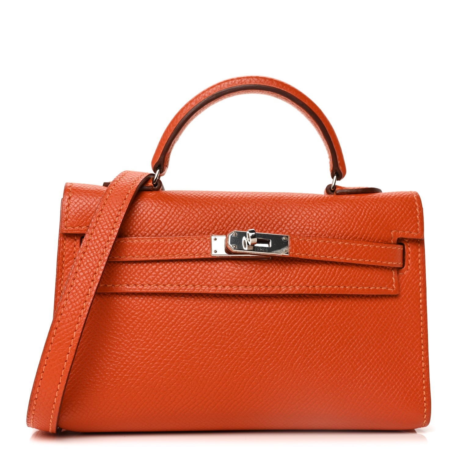 Hermes Epsom Micro Kelly 15  Feu