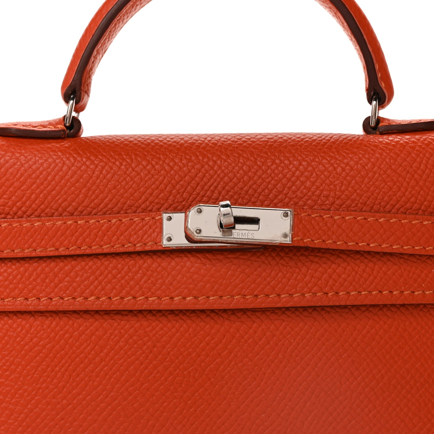 Hermes Epsom Micro Kelly 15  Feu