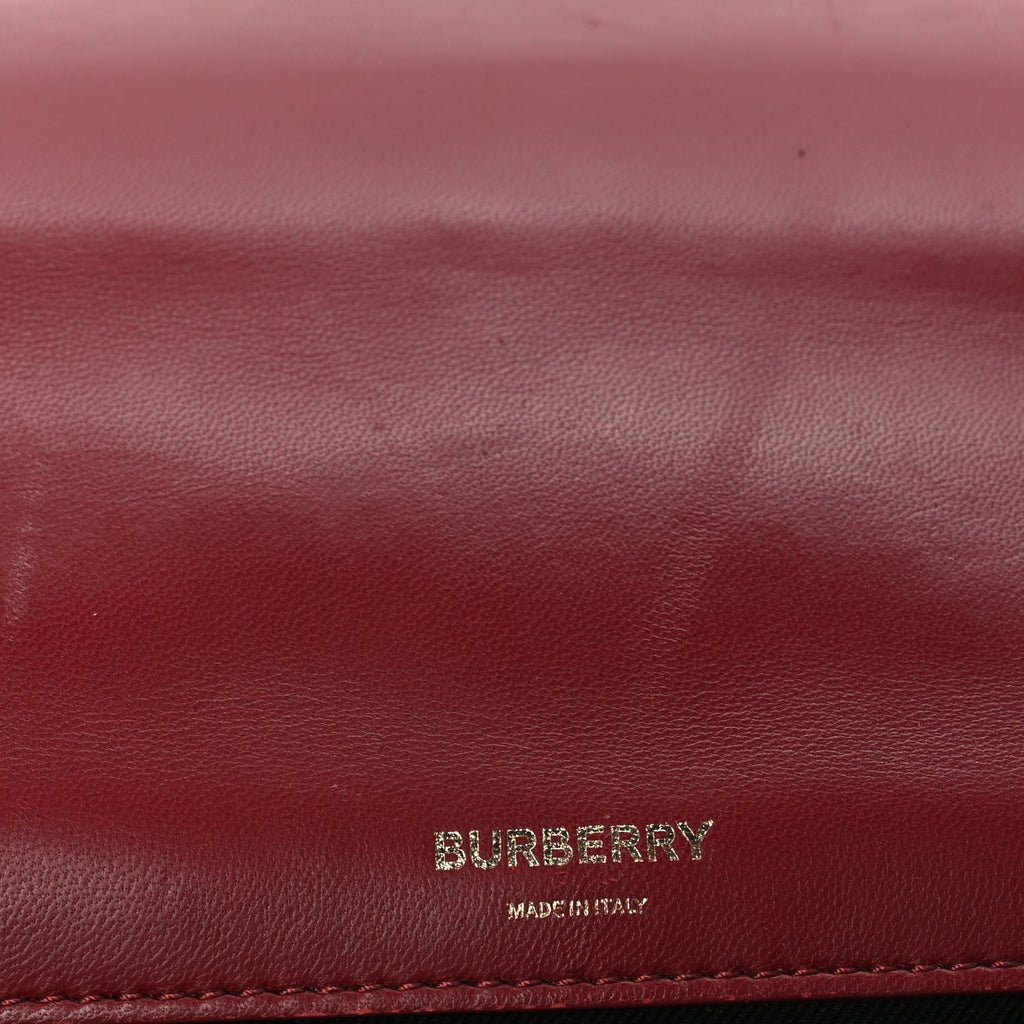 Burberry Lambskin Quilted Small Lola Bag Bright Red Dark Crimson