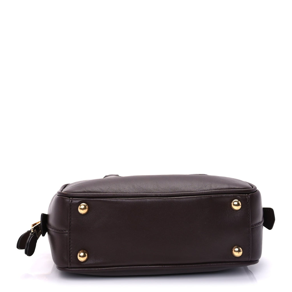 Miu Miu Calfskin Regular Arcadie Top Handle Bag Briarwood