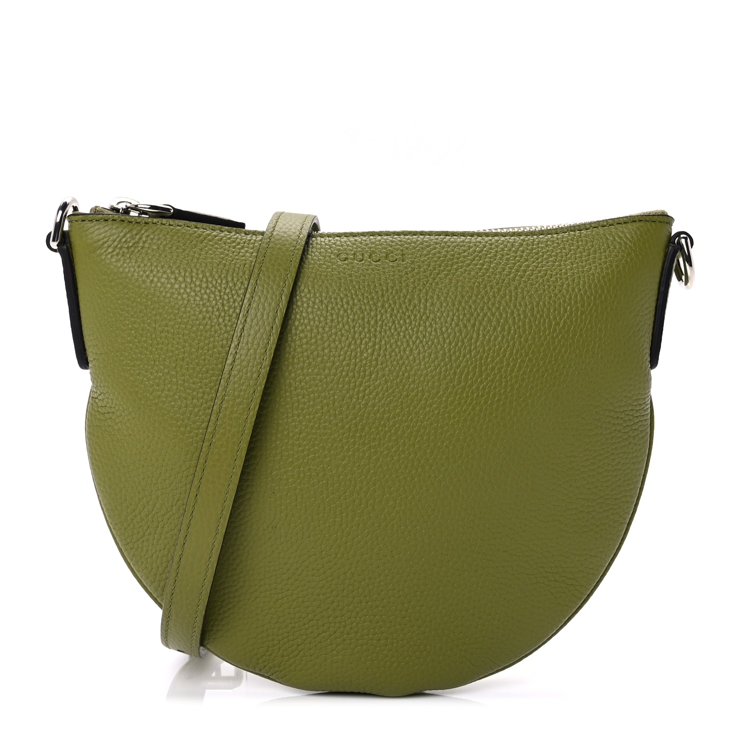 Gucci Pebbled Calfskin Mini B Shoudler Bag  Green