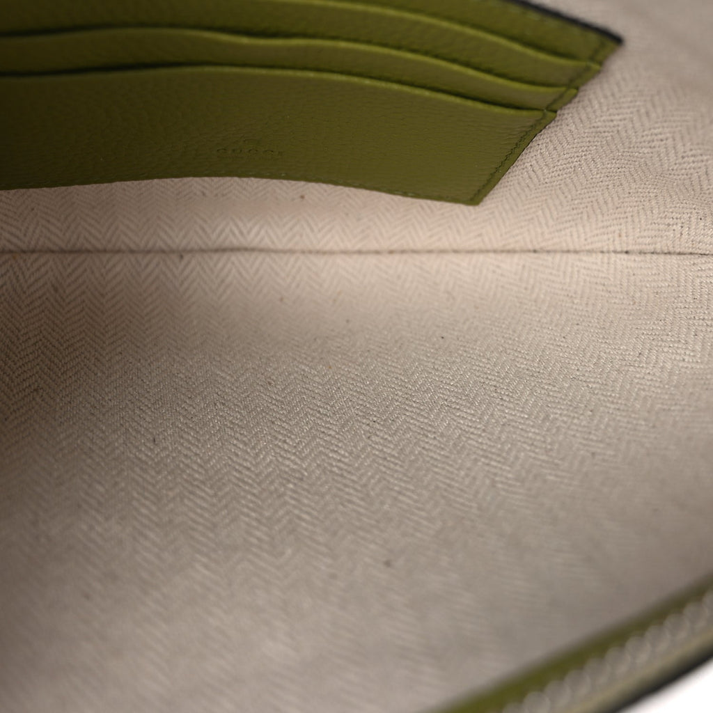 Gucci Pebbled Calfskin Mini B Shoudler Bag  Green