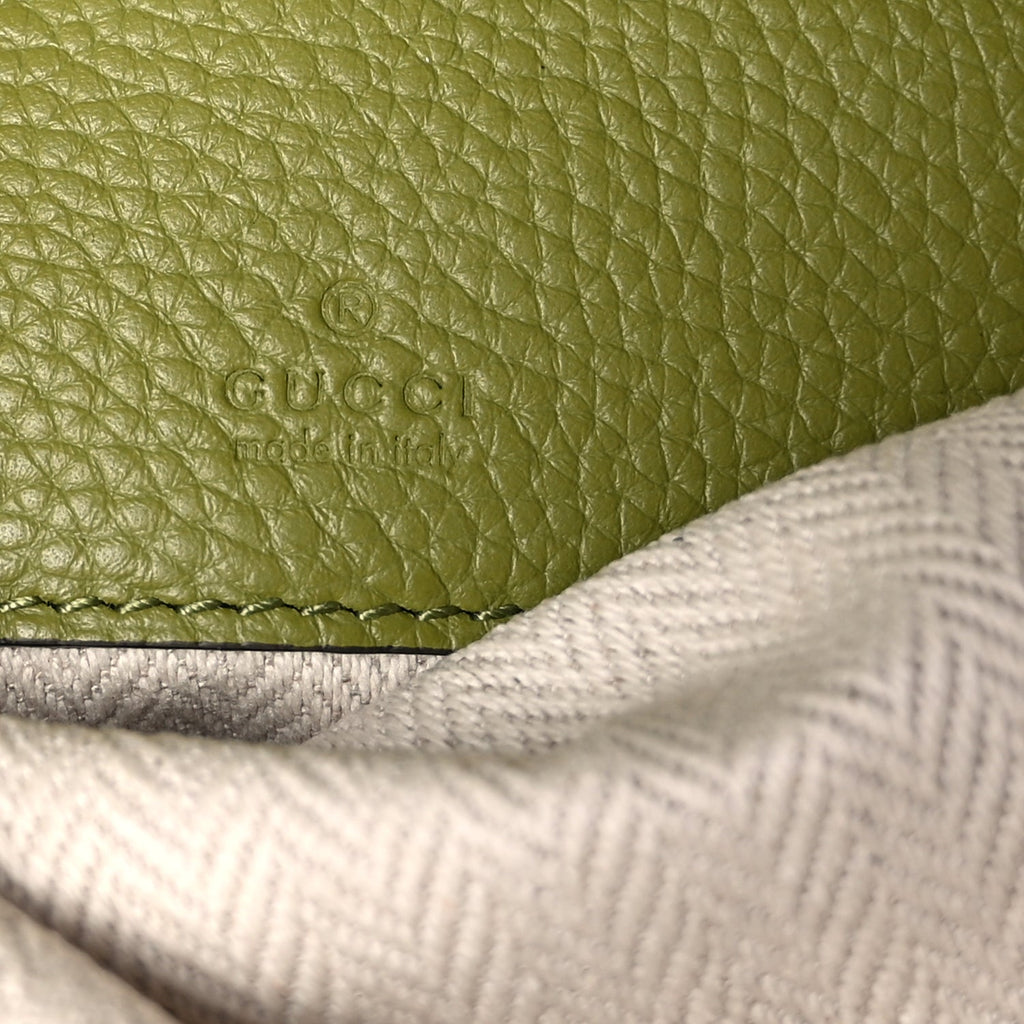 Gucci Pebbled Calfskin Mini B Shoudler Bag  Green