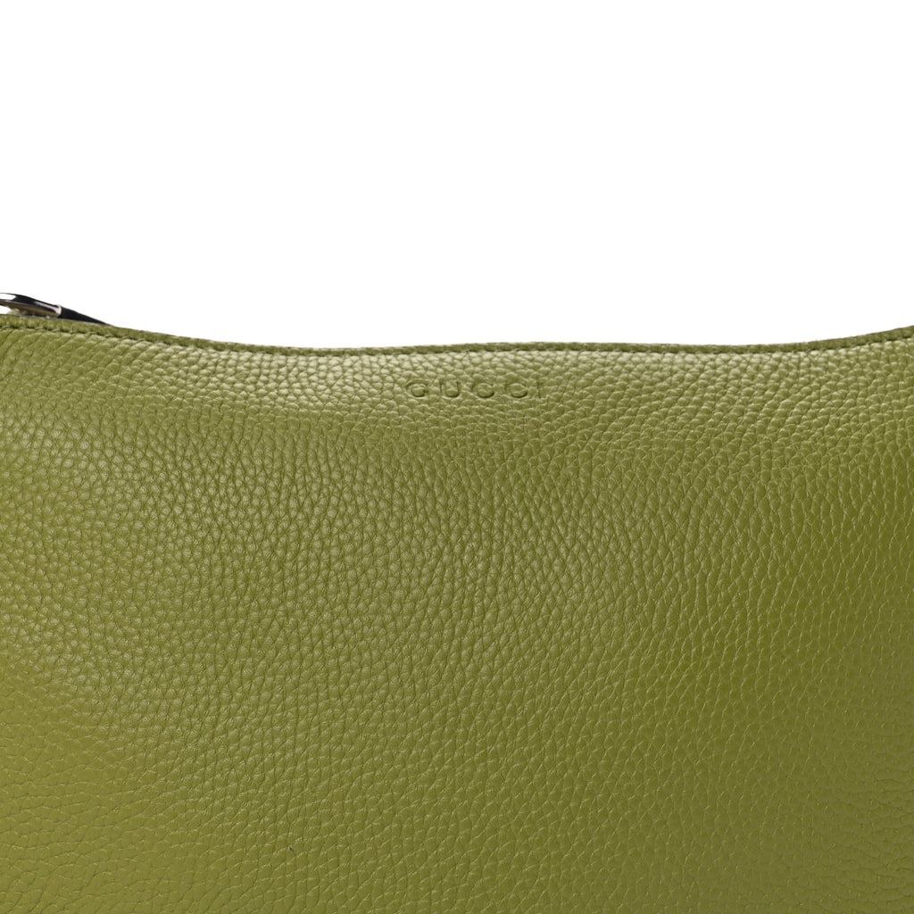 Gucci Pebbled Calfskin Mini B Shoudler Bag  Green