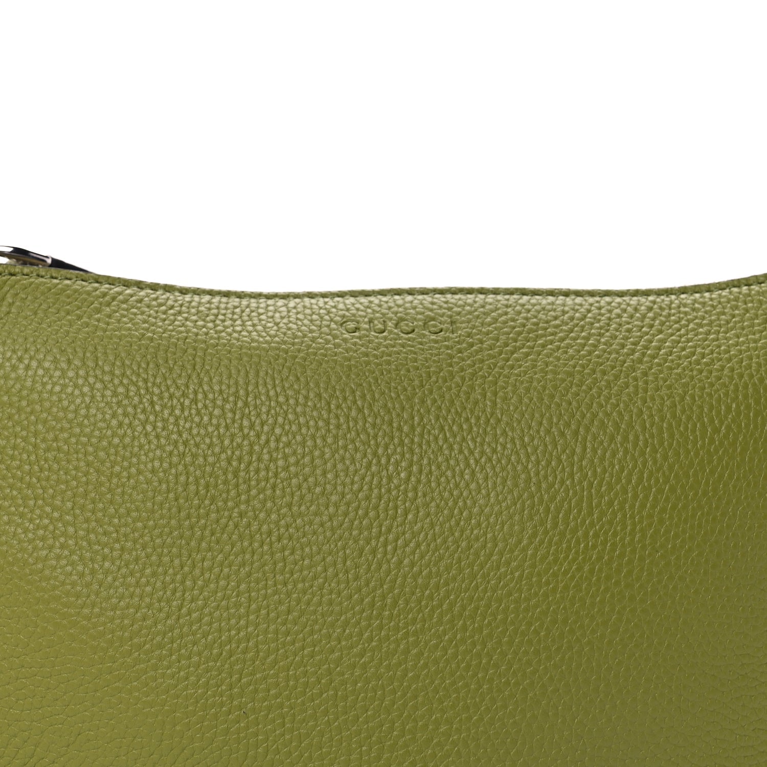 Gucci Pebbled Calfskin Mini B Shoudler Bag  Green