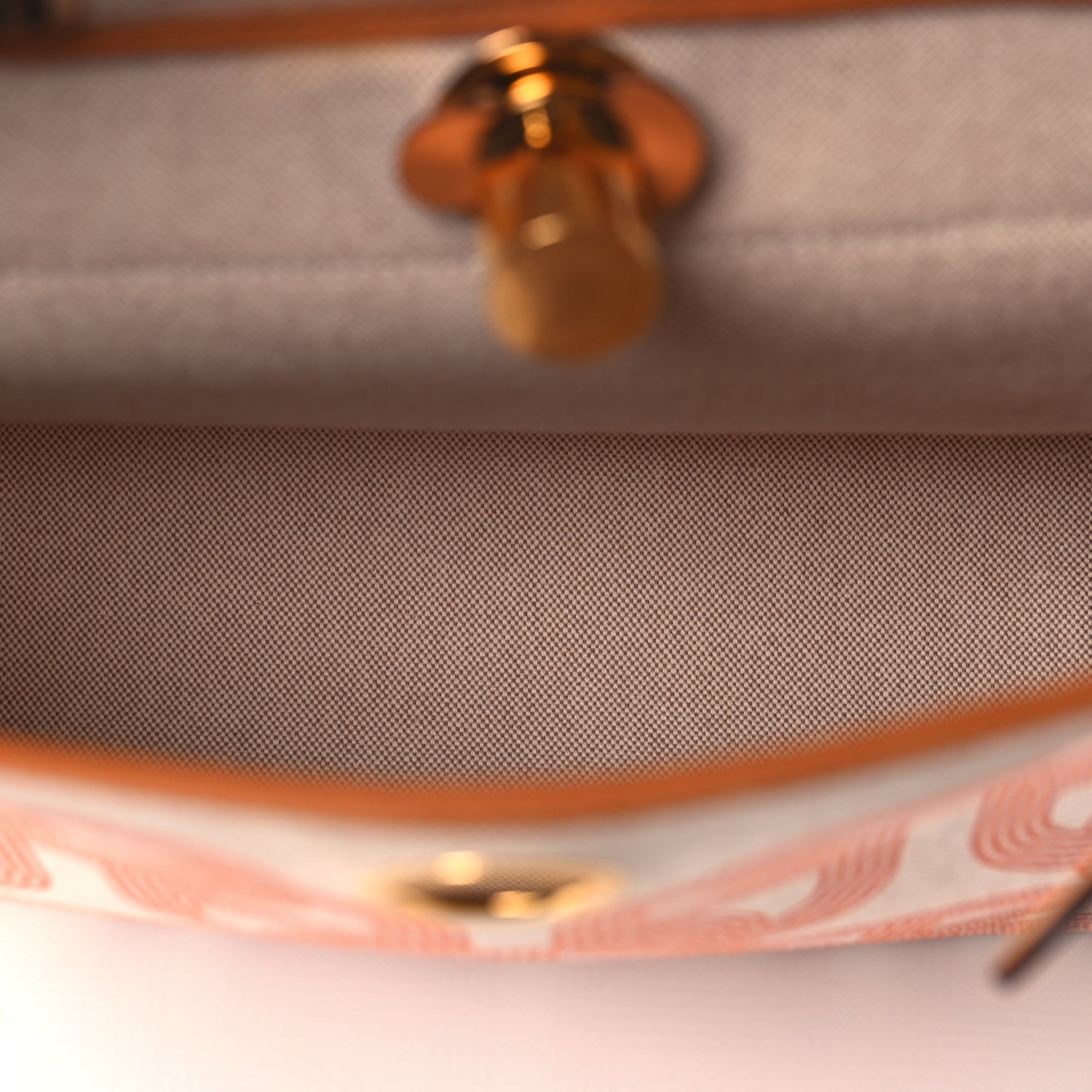 Hermes H Plume Canvas Vache Hunter Circuit 24 Herbag Zip Retourne 31 Orange Mecano Ecru Beige Naturel