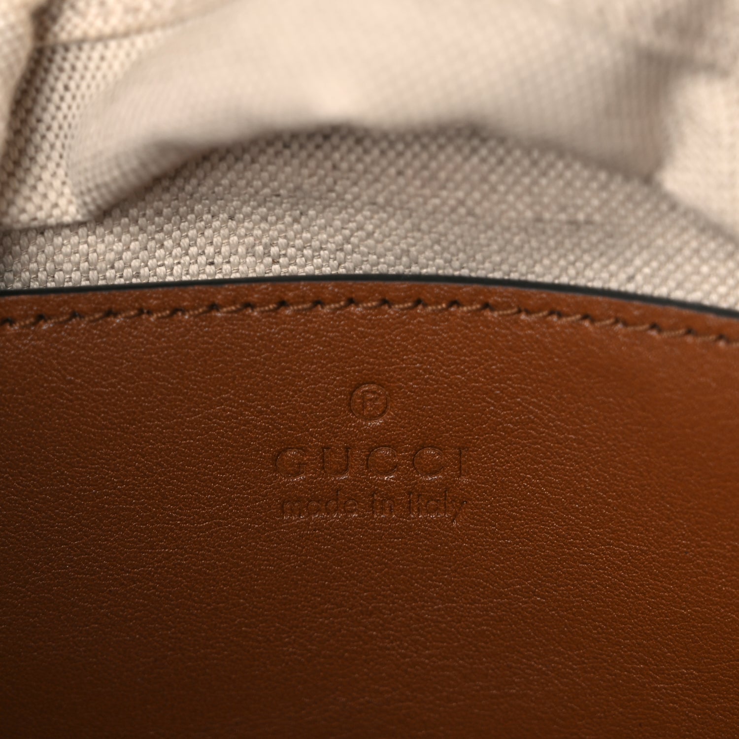 Gucci Raffia Calfskin Woven Mini Bucket Bag Brown