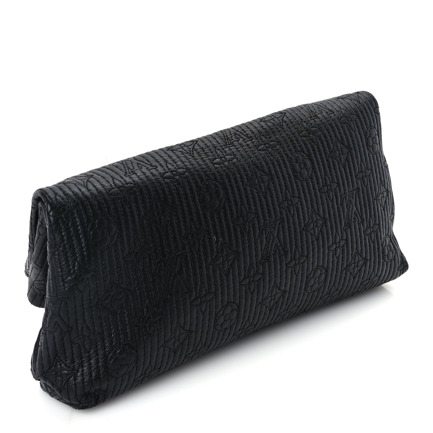 Louis Vuitton Calfskin Quilted Monogram Altair Clutch Black