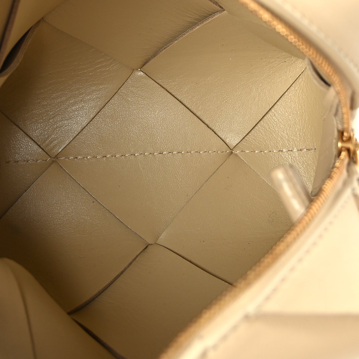 Bottega Veneta Lambskin Maxi Intrecciato Mini Cassette Camera Bag  Porridge