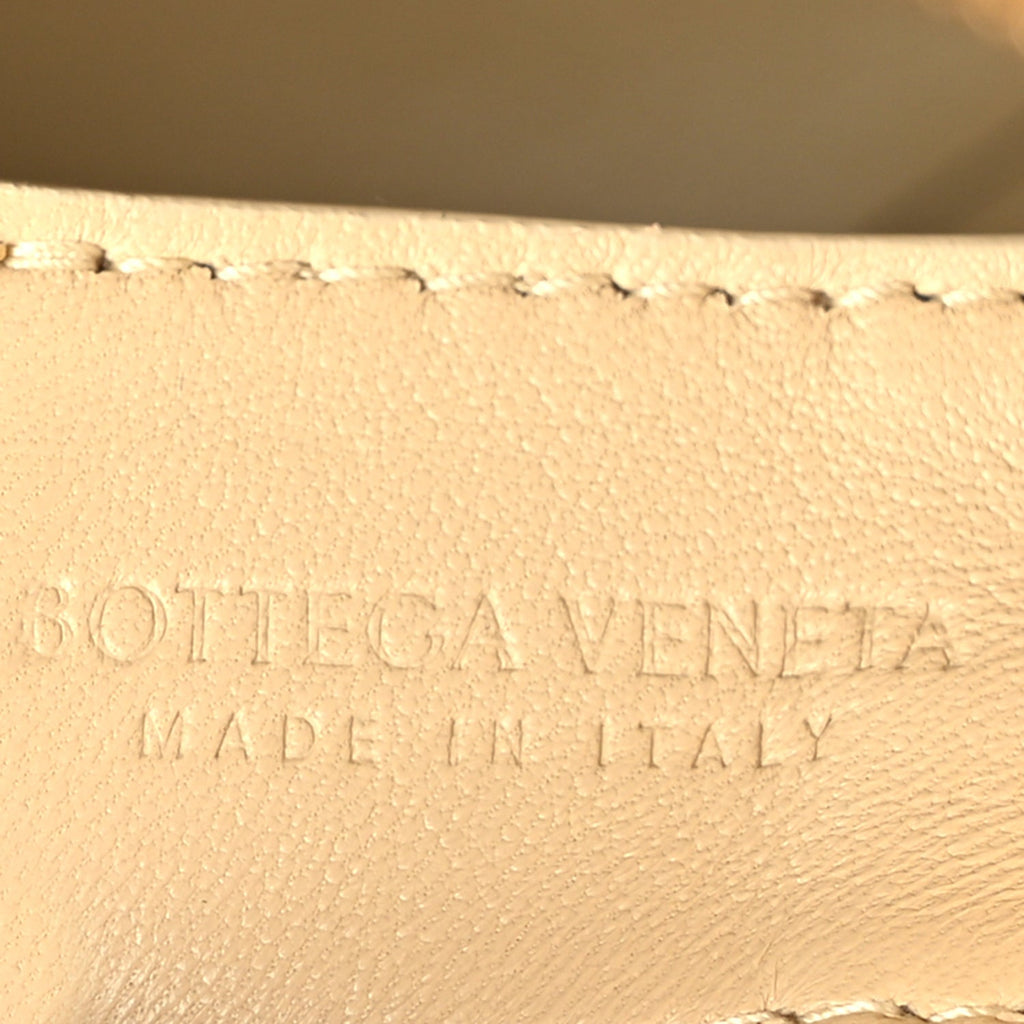 Bottega Veneta Lambskin Maxi Intrecciato Mini Cassette Camera Bag  Porridge