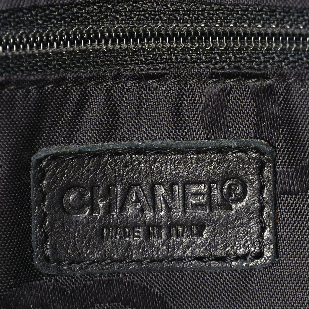 Chanel Calfskin Wild Stitch Top Handle Bag Black