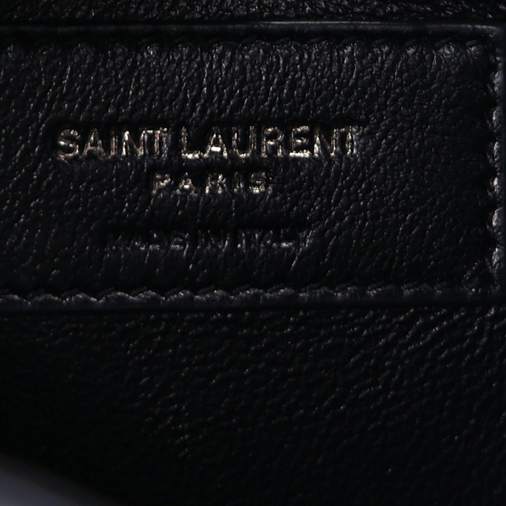 Saint Laurent Patent Le 5 A 7 Monochrome Hobo  Black