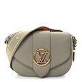 Louis Vuitton Grained Calfskin LV Pont 9 Soft PM  Gris