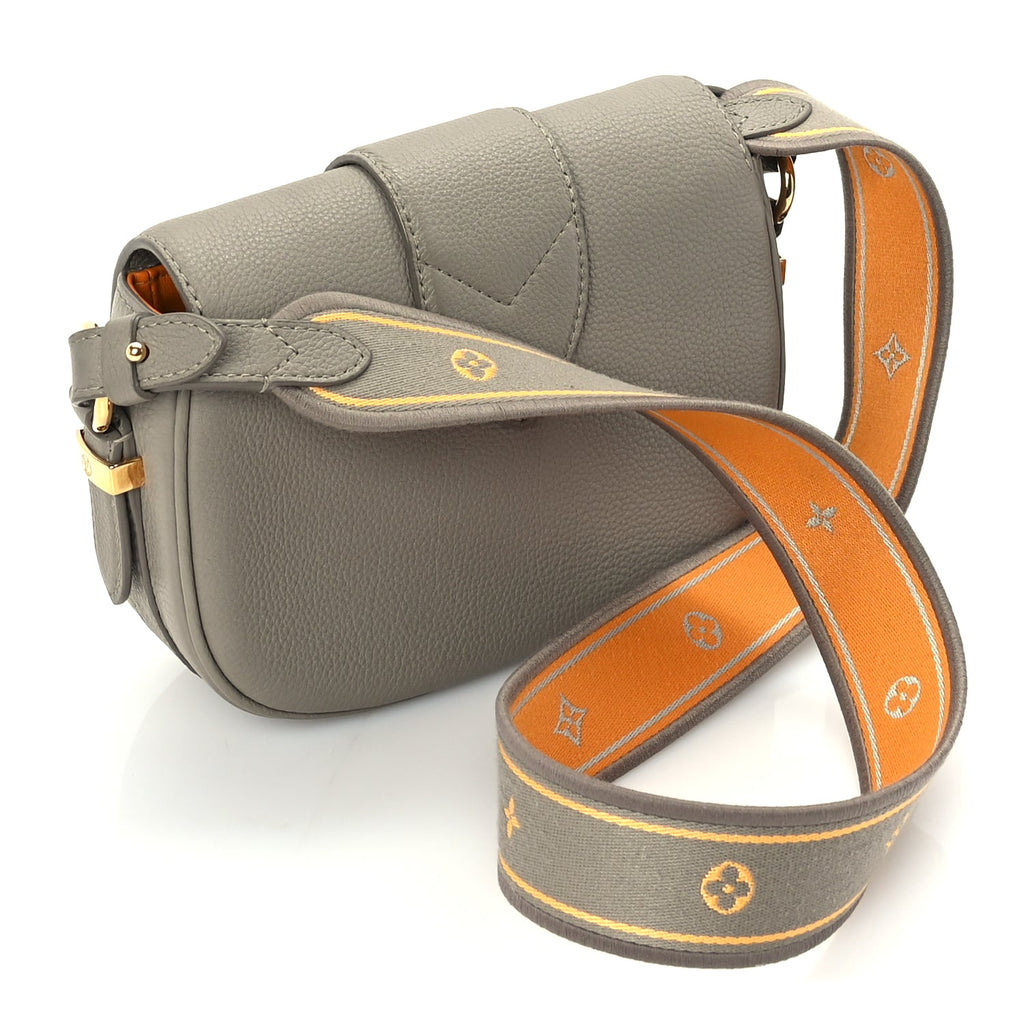 Louis Vuitton Grained Calfskin LV Pont 9 Soft PM  Gris