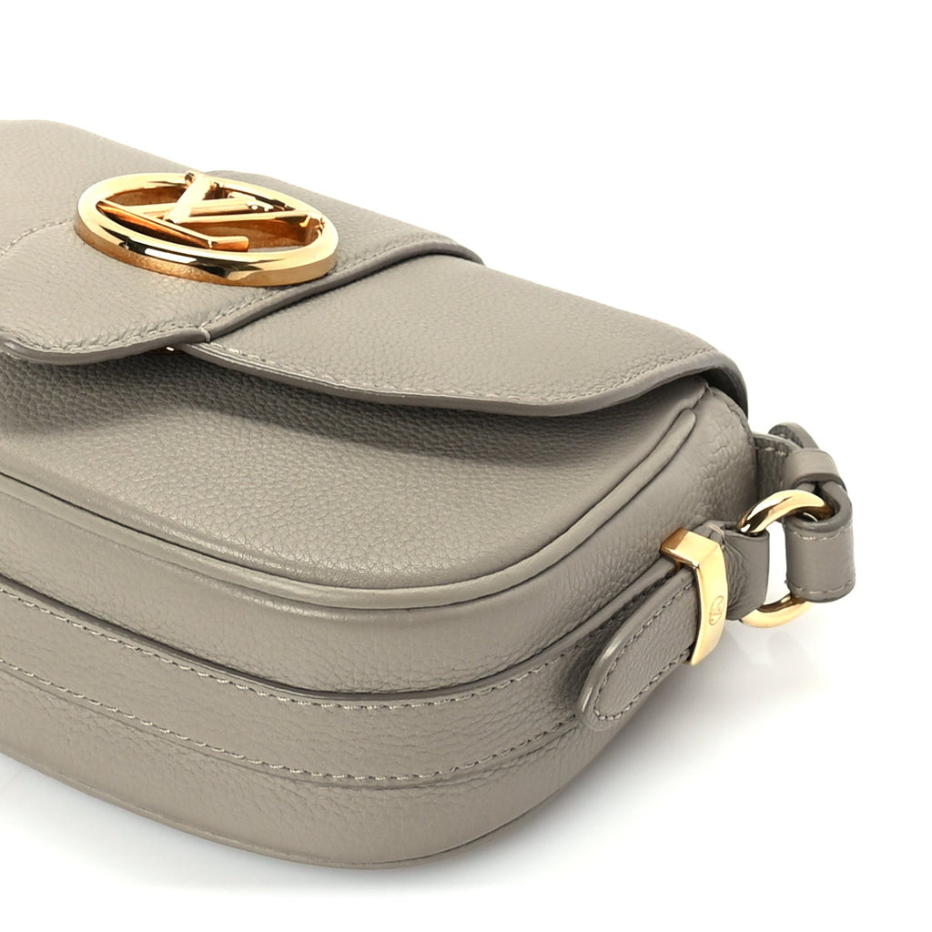 Louis Vuitton Grained Calfskin LV Pont 9 Soft PM  Gris