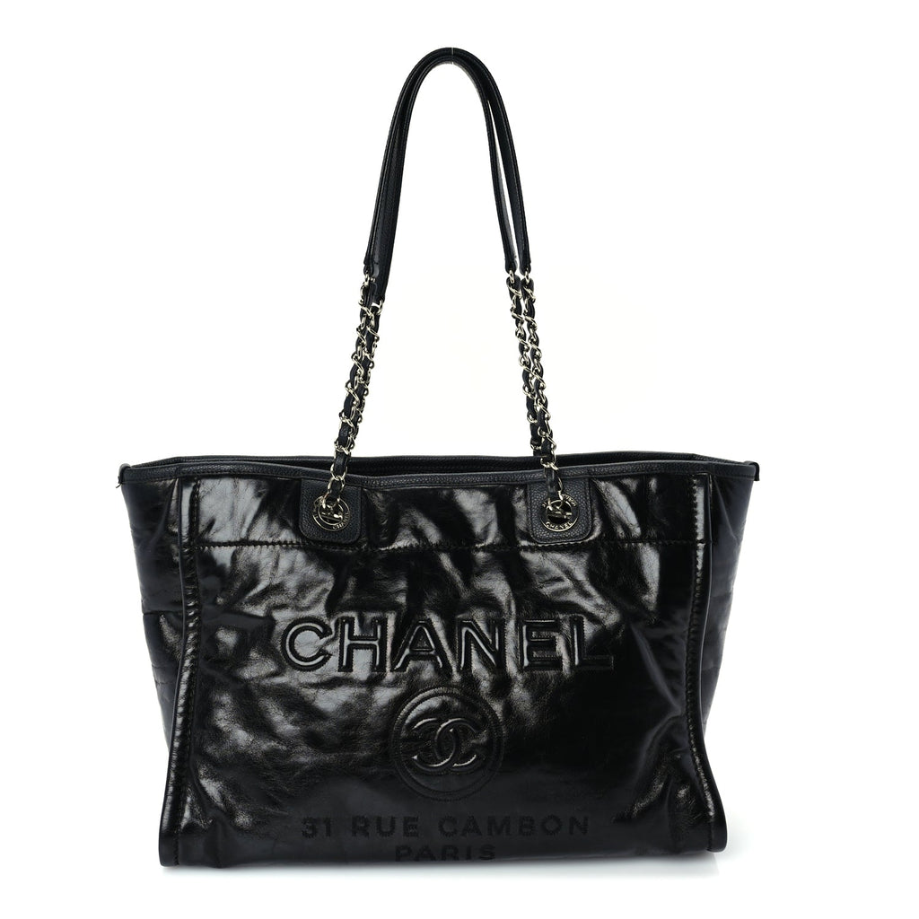 Chanel Glazed Calfskin Small Deauville Tote