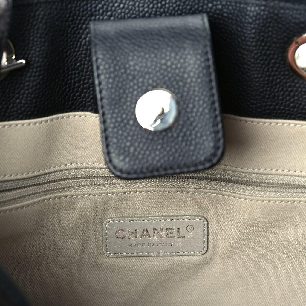 Chanel Glazed Calfskin Small Deauville Tote