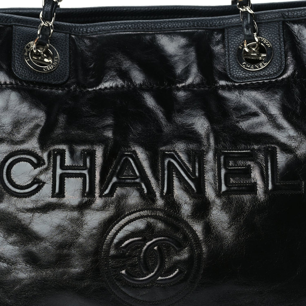 Chanel Glazed Calfskin Small Deauville Tote