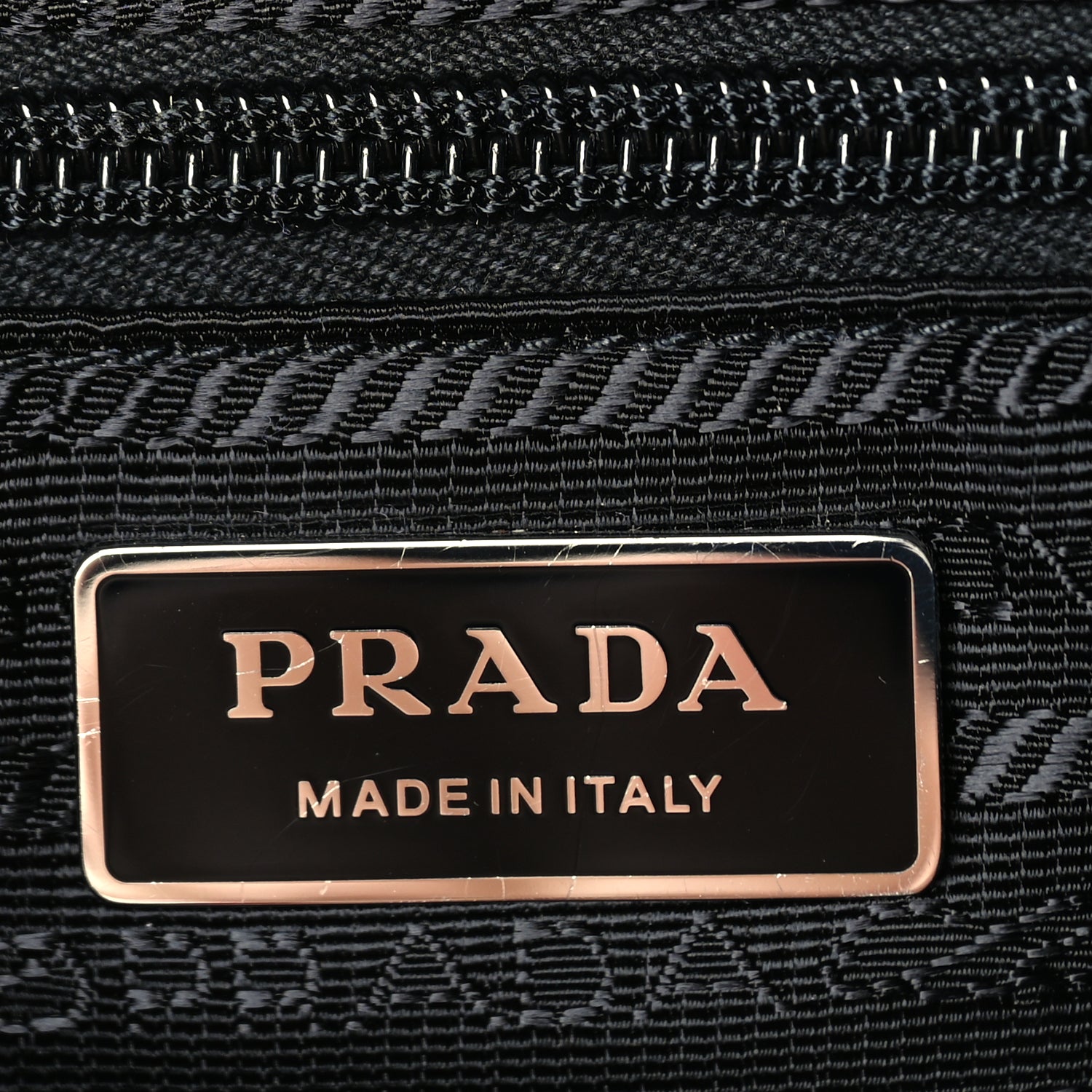 Prada Re-Nylon Vela Saffiano Pocket Double Zip Shoulder Bag  Black