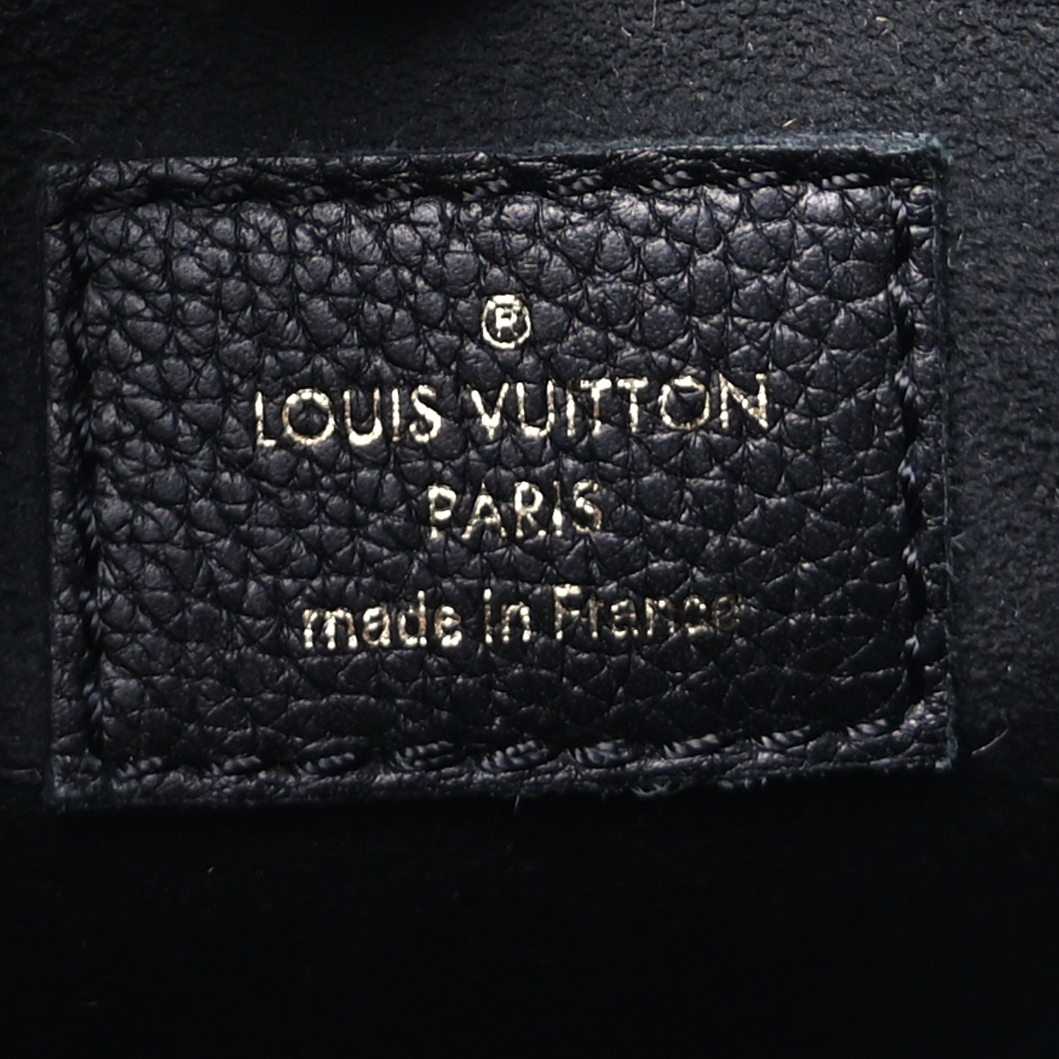 Louis Vuitton Grained Calfskin Lockme Chain Bag PM Black