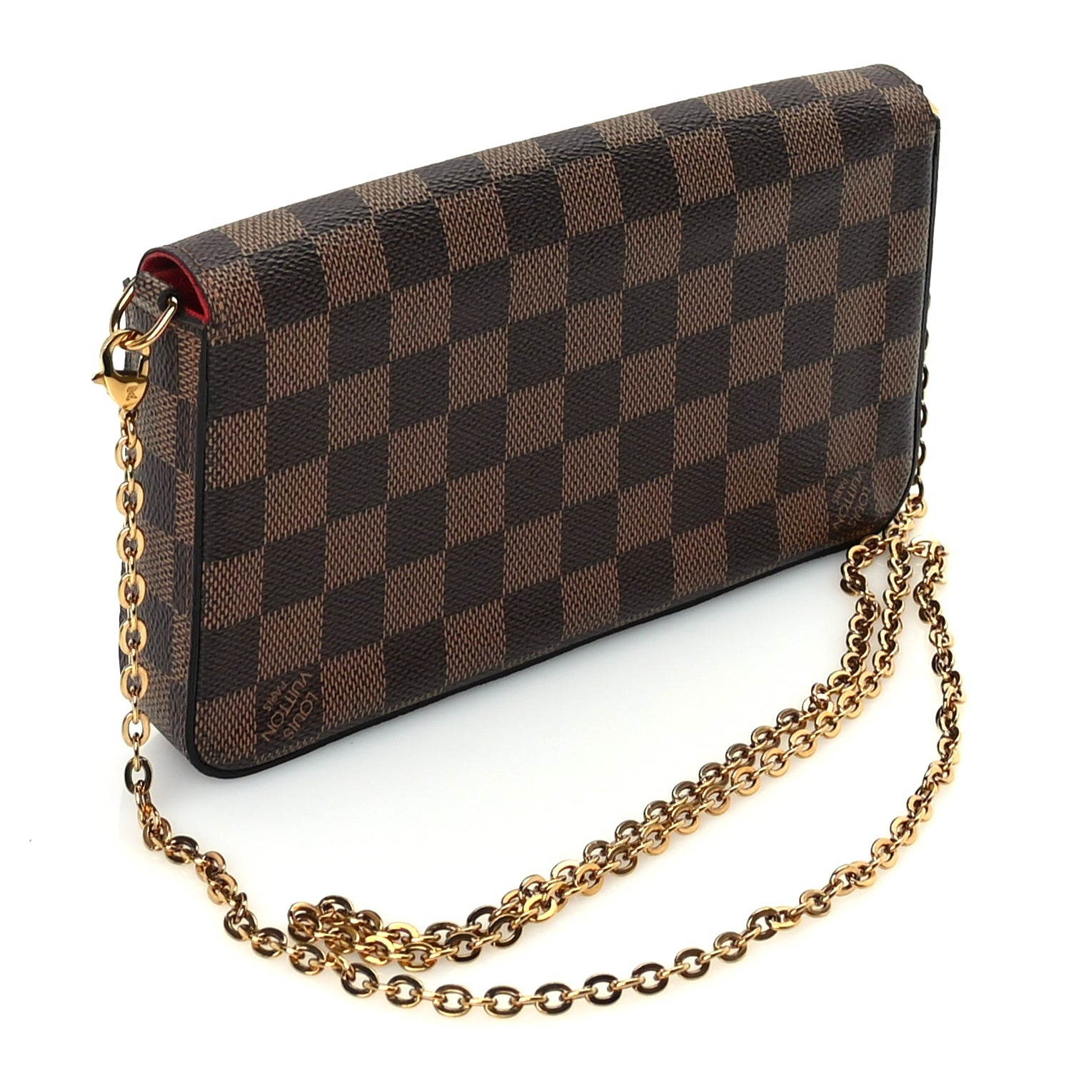 Louis Vuitton Damier Ebene Pochette Felicie Chain Wallet