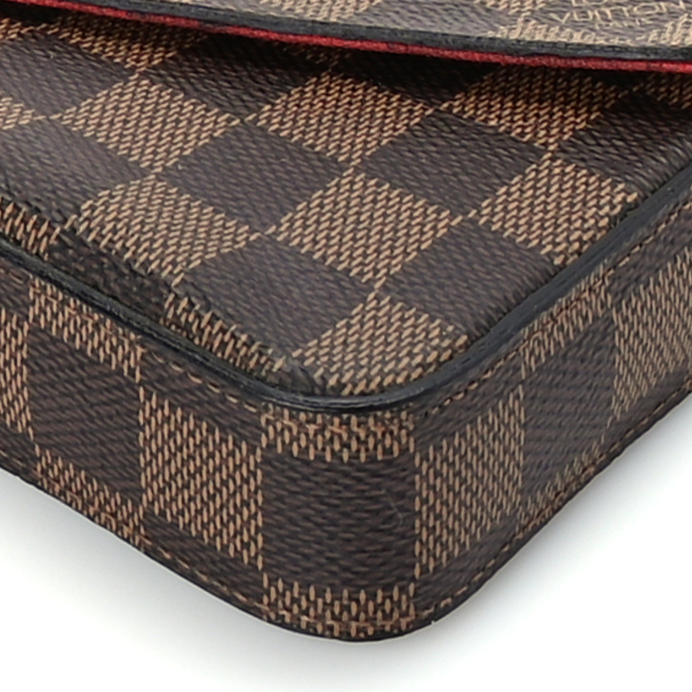 Louis Vuitton Damier Ebene Pochette Felicie Chain Wallet