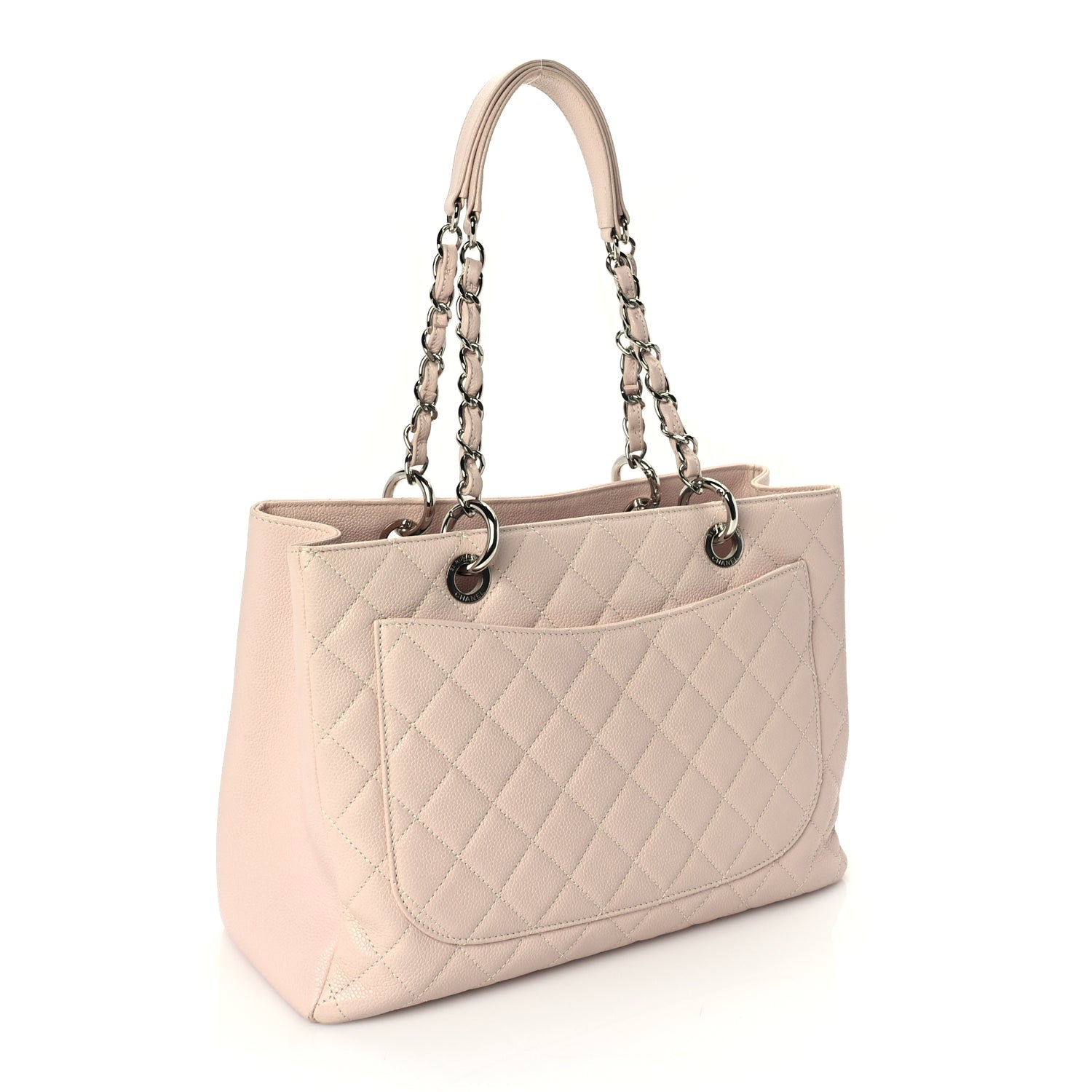 Chanel Caviar Quilted Grand Shopping Tote GST Light Pink