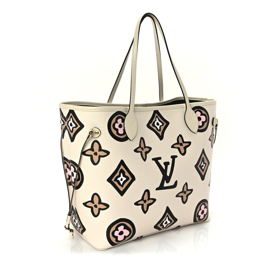 Louis Vuitton Monogram Giant Wild at Heart Neverfull MM  Creme