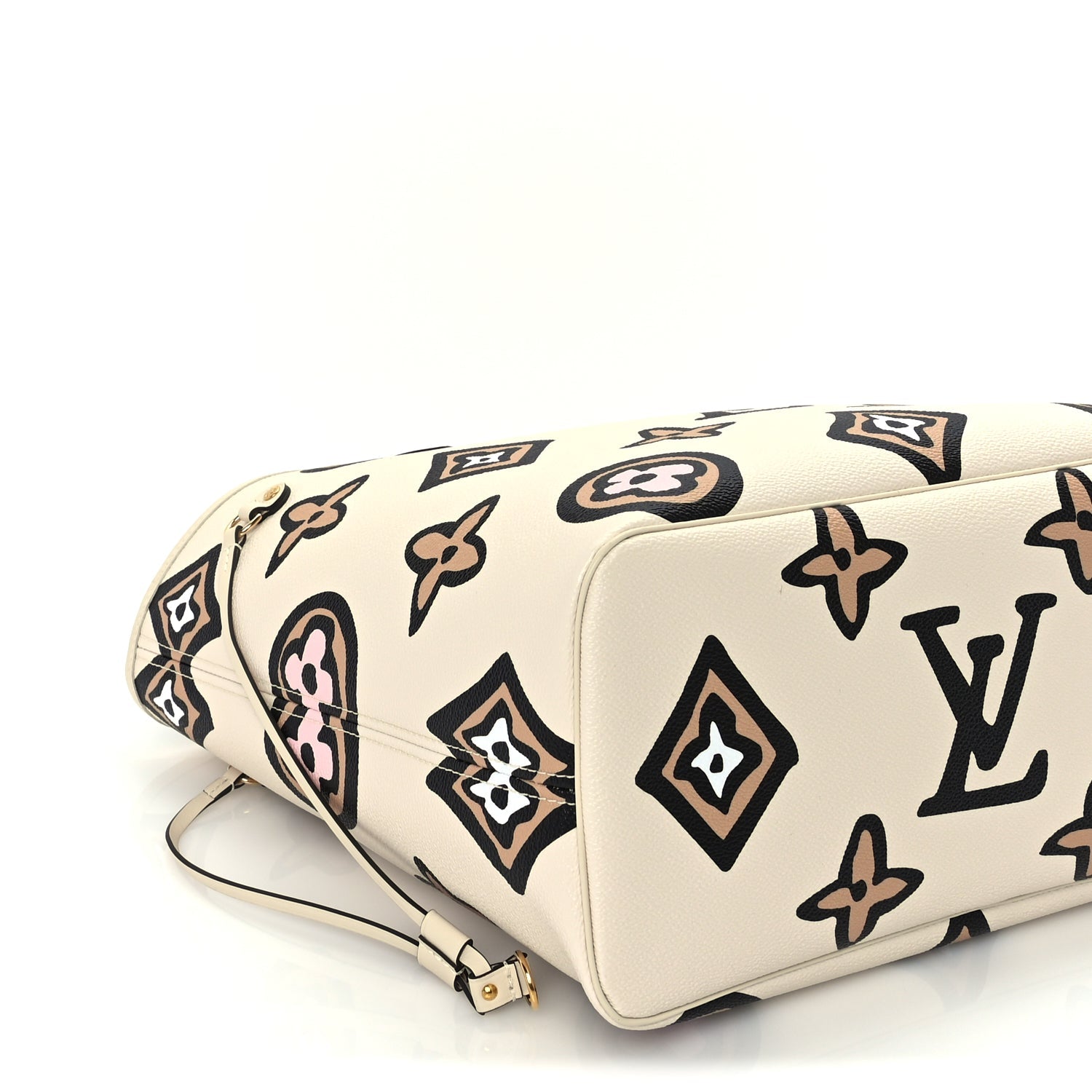 Louis Vuitton Monogram Giant Wild at Heart Neverfull MM  Creme