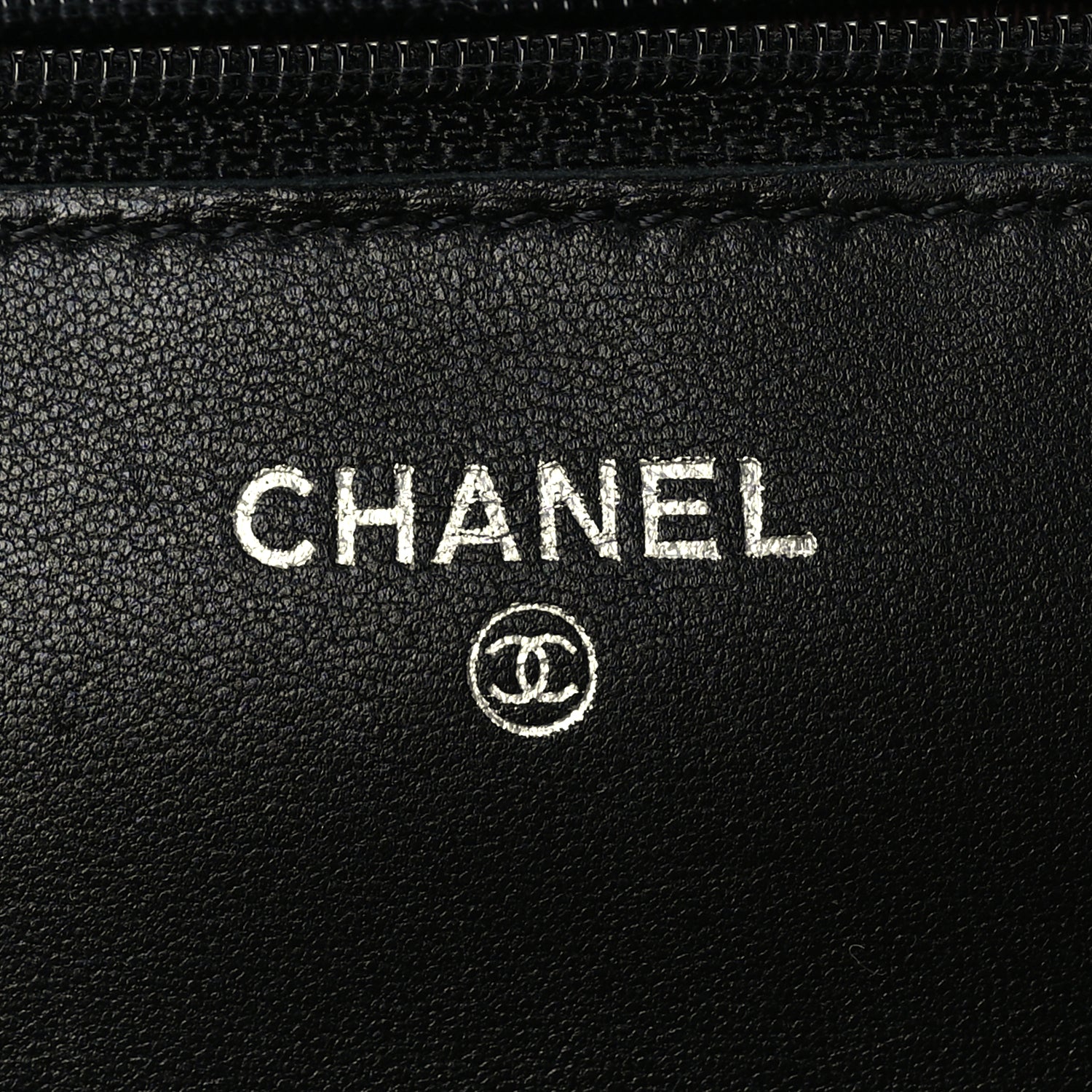 Chanel Lambskin Quilted Wallet On Chain WOC Black