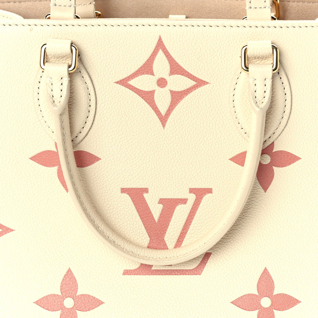 Louis Vuitton Empreinte Monogram Giant Onthego MM Creme Rose Trianon