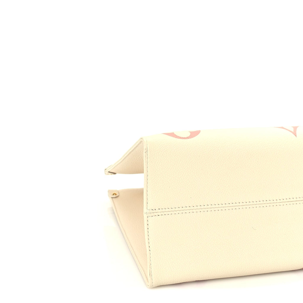 Louis Vuitton Empreinte Monogram Giant Onthego MM Creme Rose Trianon