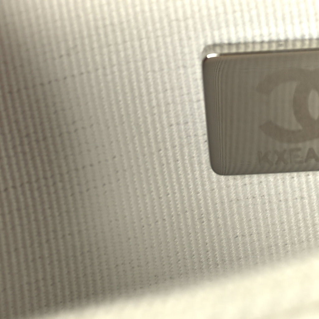 Chanel Caviar Quilted Boy Wallet On Chain WOC White