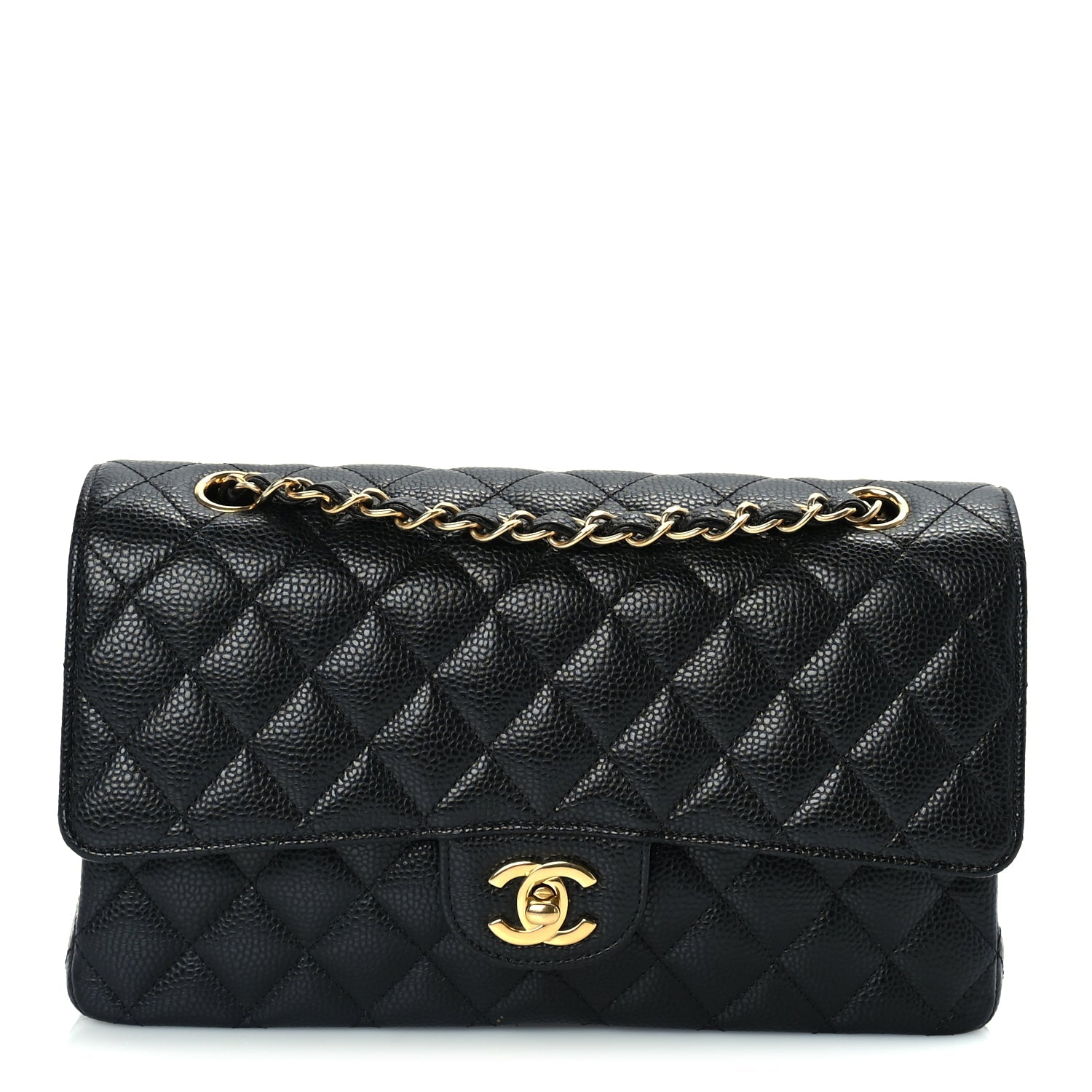 Chanel Caviar Quilted Medium Double Flap  Black