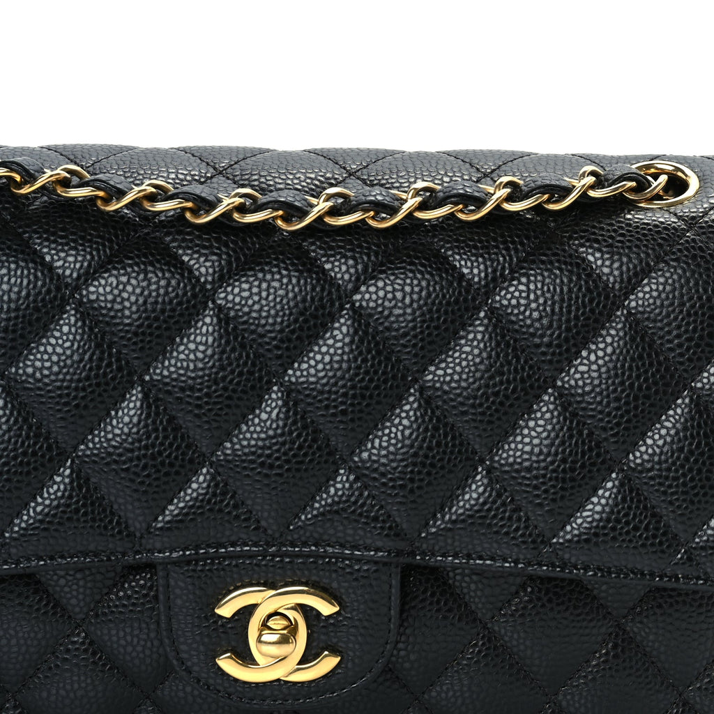 Chanel Caviar Quilted Medium Double Flap  Black
