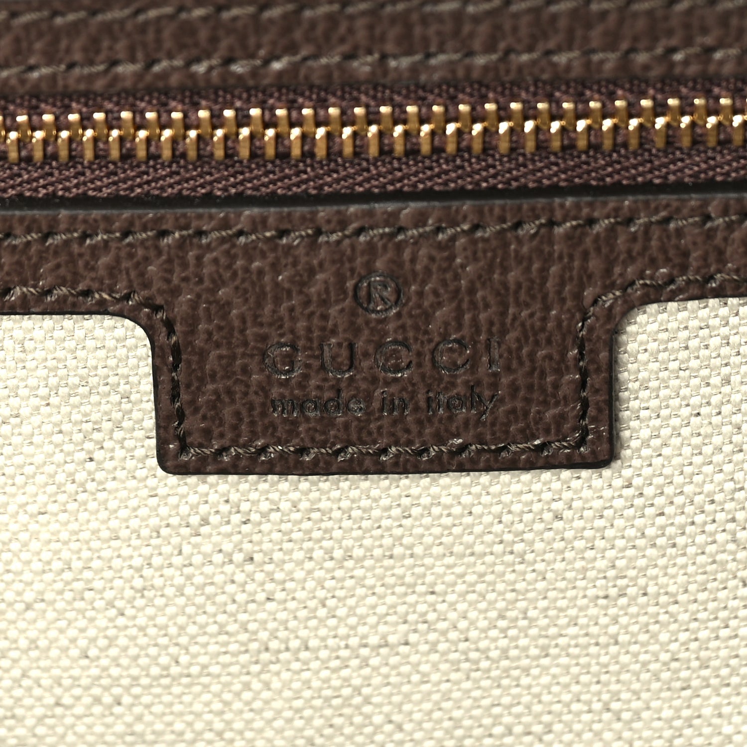 Gucci GG Supreme Monogram Web Small Ophidia Top Handle Bag Beige Ebony