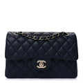 Chanel Caviar Quilted Small Double Flap Dark Navy
