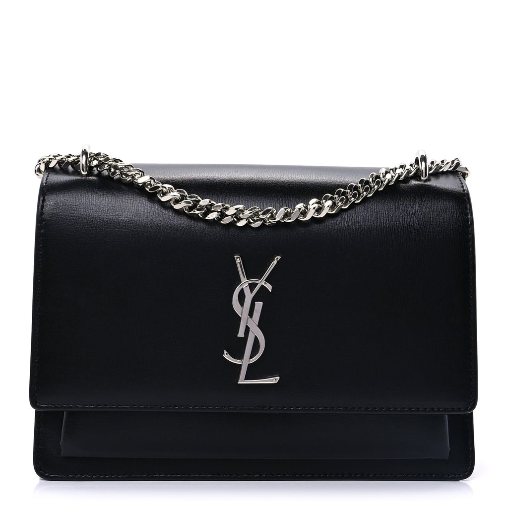 Saint Laurent Calfskin Medium Monogram Sunset Black
