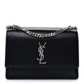 Saint Laurent Calfskin Medium Monogram Sunset Black
