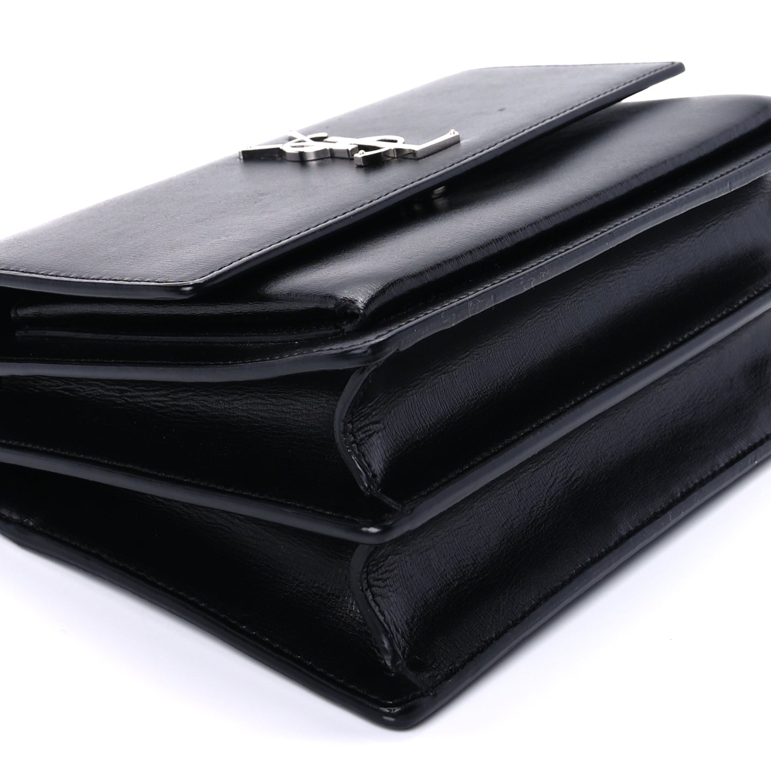 Saint Laurent Calfskin Medium Monogram Sunset Black