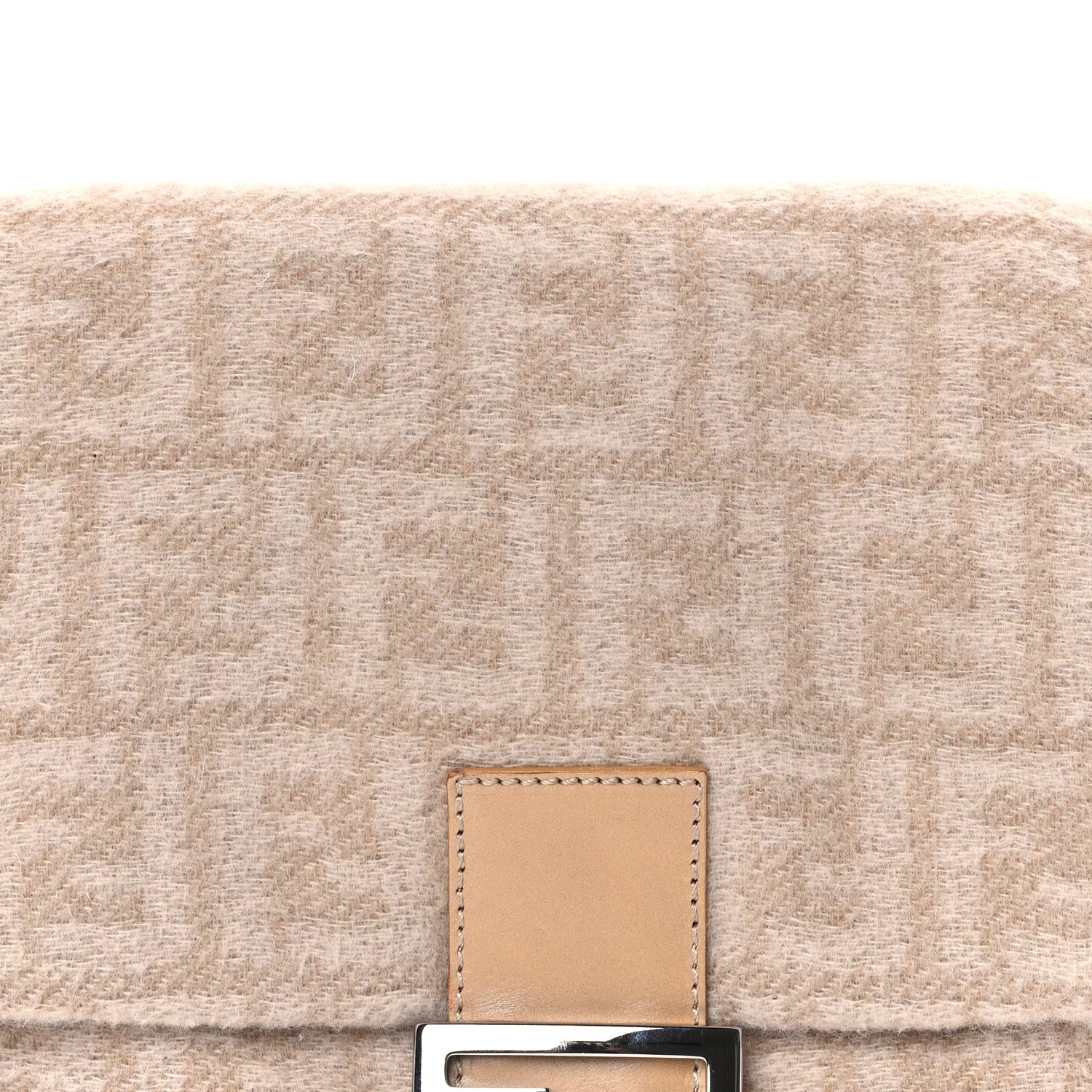 Fendi Wool Zucca Mama Baguette Beige