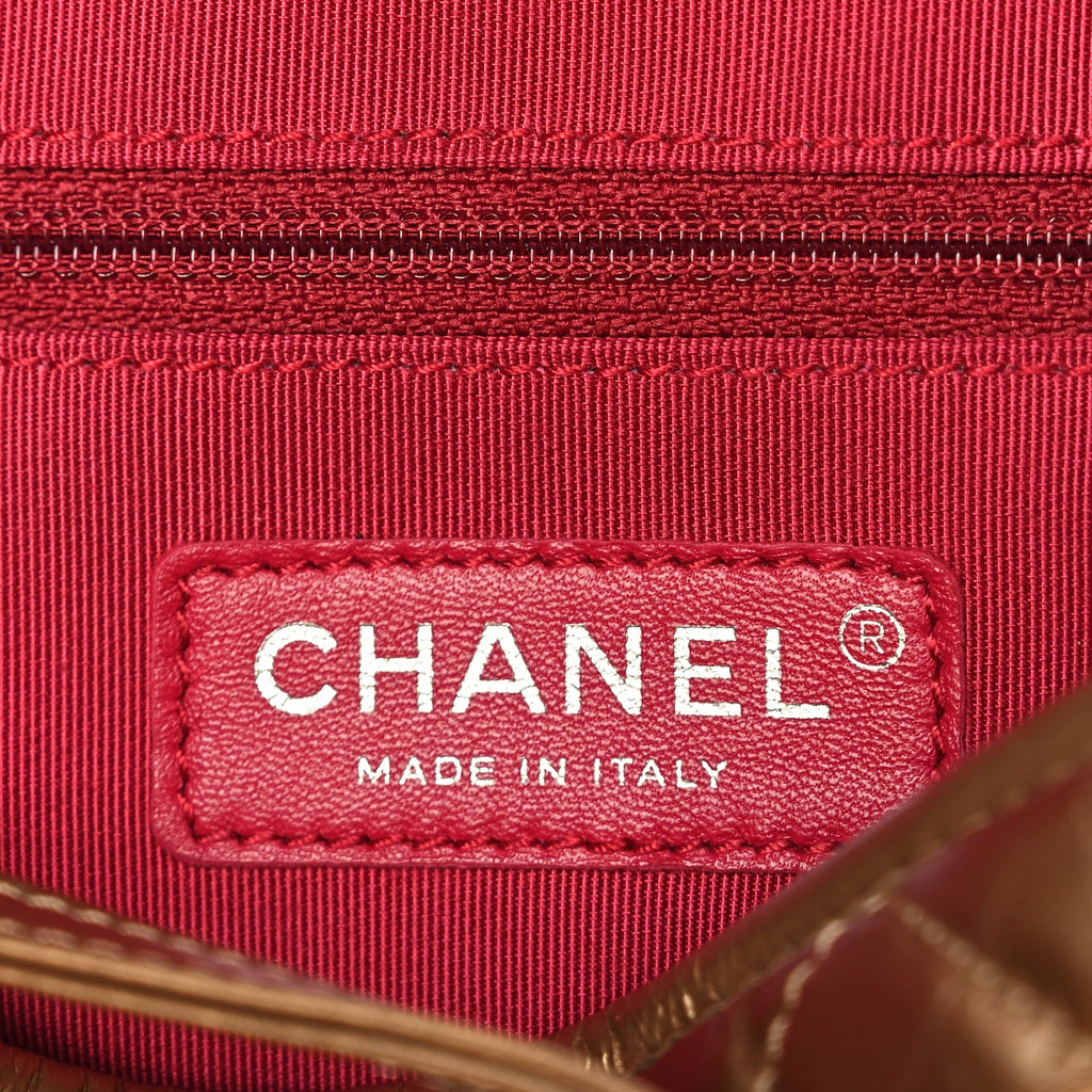 Chanel Metallic Aged Calfskin Quilted Medium Gabrielle Gold