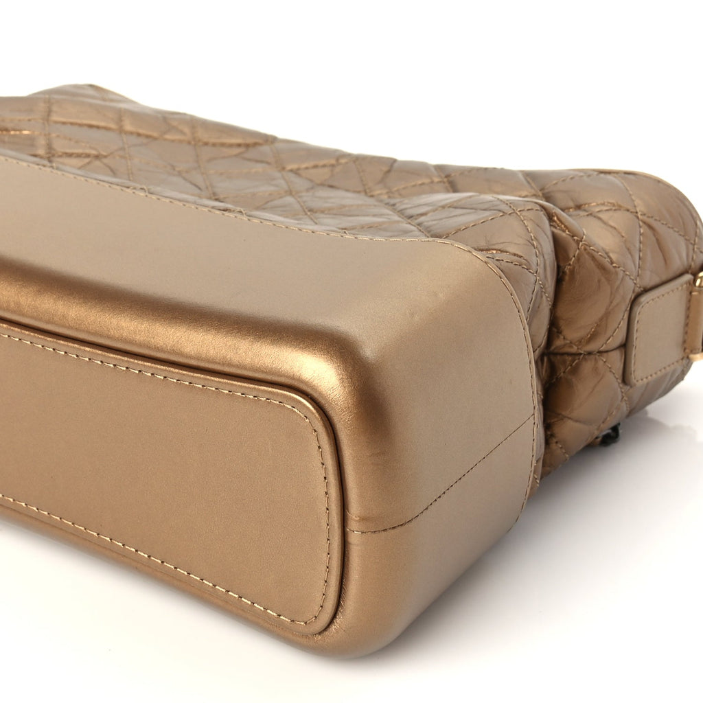 Chanel Metallic Aged Calfskin Quilted Medium Gabrielle Gold