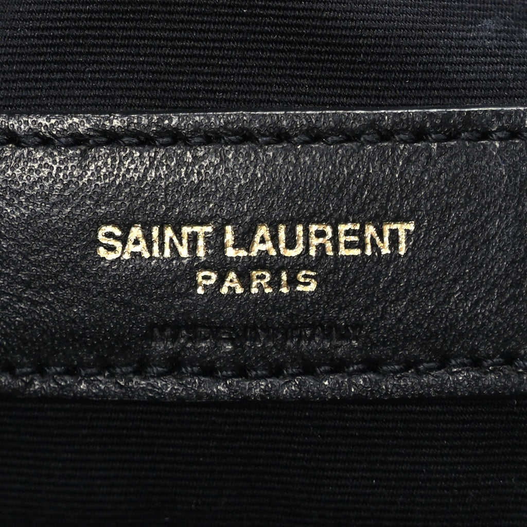 Saint Laurent Calfskin Medium Manhattan Shopper Tote  Black