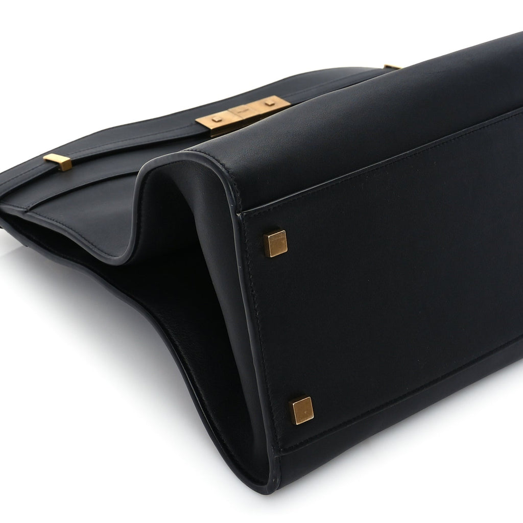 Saint Laurent Calfskin Medium Manhattan Shopper Tote  Black
