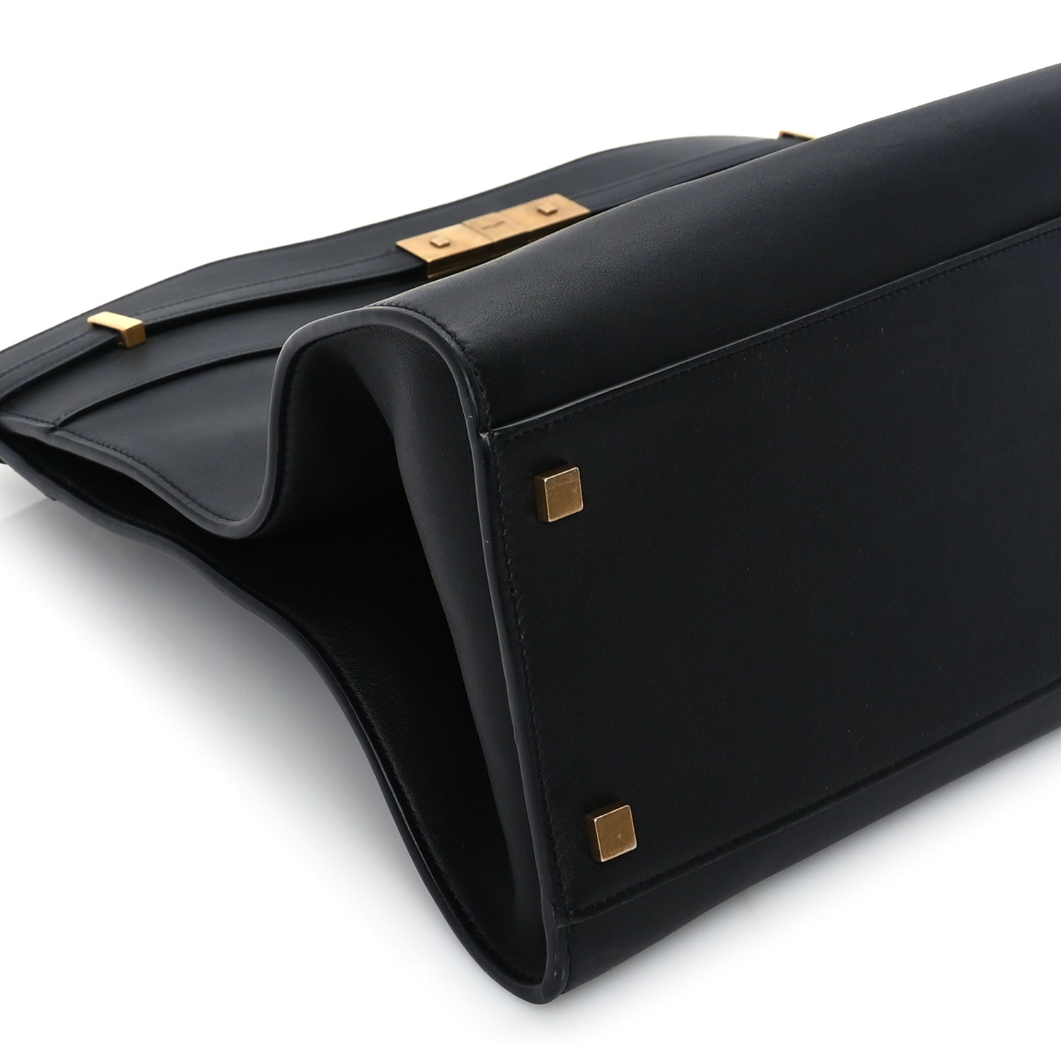 Saint Laurent Calfskin Medium Manhattan Shopper Tote  Black