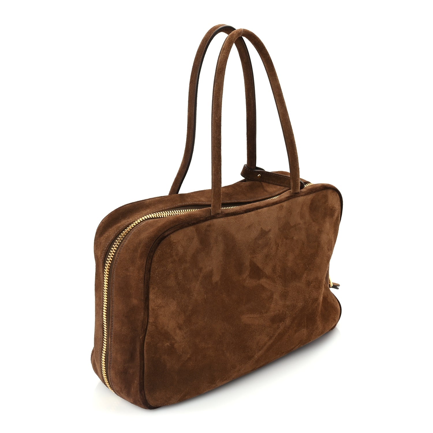 Miu Miu Camoscio Beau Top Handle Bag Cocoa Brown
