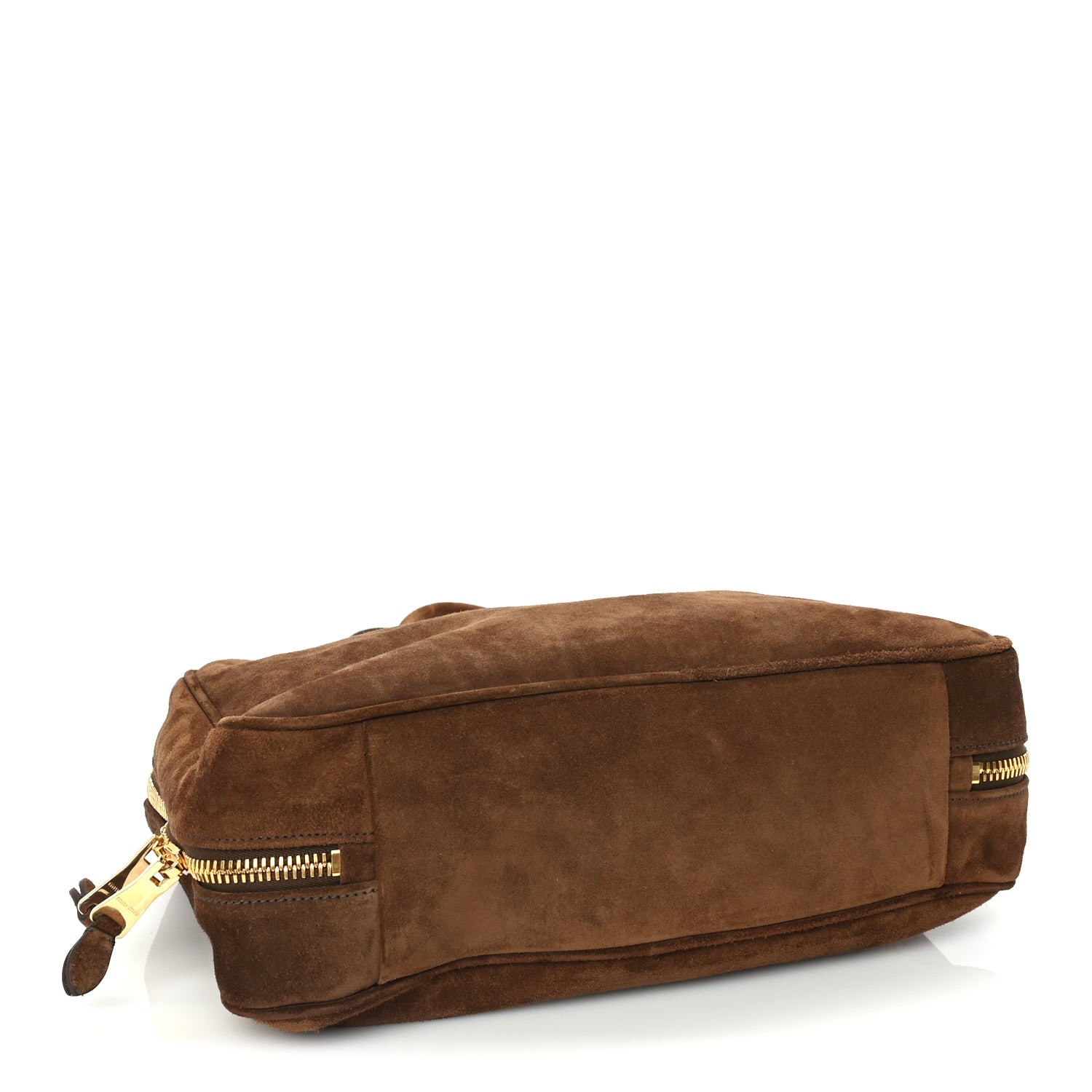 Miu Miu Camoscio Beau Top Handle Bag Cocoa Brown